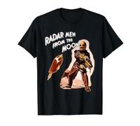 Radar Men from The Moon Vintage Classic Sci-Fi Camiseta gráfica económica, Hombre, Negro, M