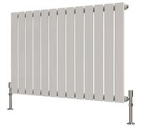 Radbliss Radiador horizontal de panel plano 600 x 884 mm, color blanco, diseño único, calefacción central RAD