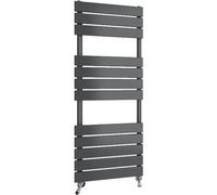 Radbliss Radiador toallero de baño 1200 x 450 mm (alto x ancho) mm antracita panel plano calefacción central escalera RAD