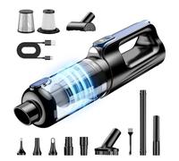 RADCLO Aspiradora Coche Inalámbrica 2 en 1 18000Pa - Soplador y Aspirador Potente con Motor Brushless 130W, Ligera, Batería 7800mAh y Accesorios para Limpieza Auto y Hogar