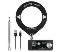 Raddy Mini Radio DSP Todo Banda con Chip Si4732, FM/SW/MW/VHF/CB con LSB/USB, Amplif. Auriculares, Tamaño Bolsillo Pantalla 1,9", Antenas Telescópica y Donut, Firmware Actualizable