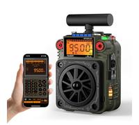 Raddy RF750 PLUS AM FM SW Radio de onda corta, miniradio portátil con control por aplicación, 297 estaciones presintonizadas, batería reemplazable, antena tipo T, alarma SOS para camping y emergencias