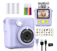 Radekly Cámara de impresión instantánea para niños, regalos de cumpleaños de Navidad para niñas de 3 a 12 años, cámaras de video digitales HD de 1080P para niños pequeños, juguete portátil para niños