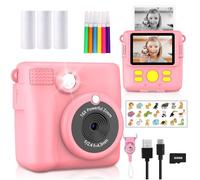Radekly Cámara de impresión instantánea para niños, regalos de cumpleaños de Navidad para niñas de 3 a 12 años, cámaras de video digitales HD de 1080P para niños pequeños, juguete portátil para niños