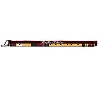Radhe Flutes | G Natural Base Bansuri para diestros | Con cubierta de terciopelo | Tanpura A=440 | Fibra de PVC | Negro y Granate