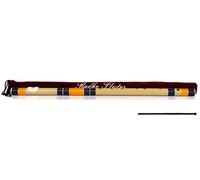 Radhe Flutes | G Natural Base Bansuri para diestros | Con cubierta de terciopelo | Tanpura A=440 | Fibra de PVC | Azul oscuro y naranja