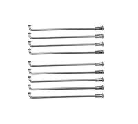 Radiación de bicicletas, Radios de bicicleta eléctrica de 2,6 mm de diámetro, 12 G, curvatura en J, cuerpo redondo, 45 #, acero galvanizado, azul claro plateado, varios tamaños, paquete de 38(161mm)