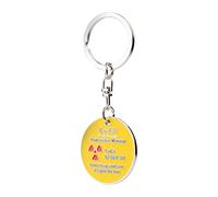 Radiacode Funny Physics Gifts for Enthusiasts and Nuclear Nerds Glow in the Dark Keychain Science Accessories Dont Drop and Run, amarillo, Talla única