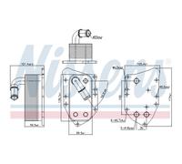 Radiador Aceite 70 x 139 para Opel Astra J Caravan Meriva B
