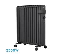 Radiador aceite polonia 2500w negro aletas cerradas 11elementos 3poten