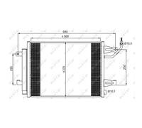 Radiador, aire acondicionado NRF NRF 350073