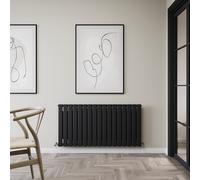Radiador Convector de Diseño Tipo 11 (Horizontal) - 600mm x 1190mm - Negro - Erin