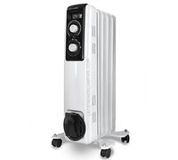 Radiador de aceite 5 elementos caloríficos de gran inercia térmica. Potencia máxima 1000W. 5 elementos caloríficos de gran inercia térmica. 2 potencias de calor: 500W-1000W