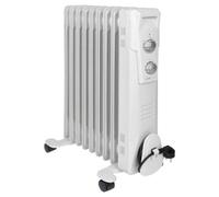Radiador de aceite Clatronic RA 3736 compacto 2000 W 9 elementos seguridad blanco
