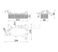 Radiador de aceite de la caja de cambios CLC 286 000P MAHLE para AUDI A6 C7