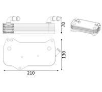 Radiador de aceite de la caja de cambios CLC 388 000S MAHLE