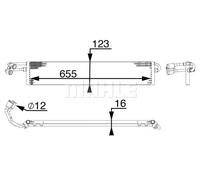 Radiador de aceite de la caja de cambios CLC 71 000P MAHLE para PORSCHE PANAMERA