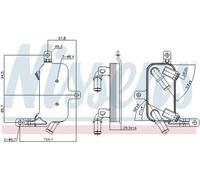 Radiador de aceite de la caja de cambios rerigerado por agua Aluminio 90891