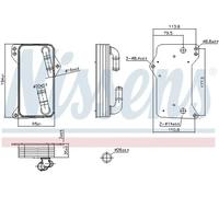 Radiador de aceite de la caja de cambios rerigerado por agua Aluminio 91505