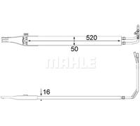 Radiador de aceite de la dirección asistida CLC 10 000P MAHLE para MERCEDES-BENZ