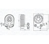 Radiador de aceite del motor 350300000100 MAGNETI MARELLI para FIAT ALFA ROMEO