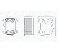 Radiador de aceite del motor 350300003300 MAGNETI MARELLI para VW SEAT SKODA