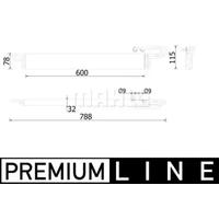 Radiador de aceite del motor CLC 224 000P MAHLE para OPEL INSIGNIA A