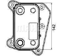 Radiador de aceite del motor CLC 38 000P MAHLE para MERCEDES-BENZ CLASE C