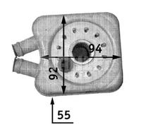 Radiador de aceite del motor CLC 45 000S MAHLE para AUDI VW SEAT FORD VOLVO