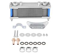 Radiador de Aceite del Motor, Radiador de Aluminio para Moto (Plata) Enfriadores de aceite