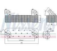 Radiador de aceite del motor rerigerado por agua 90728 NISSENS para MAN NEOPLAN
