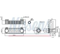Radiador de aceite del motor rerigerado por agua 90997 NISSENS para LAND ROVER