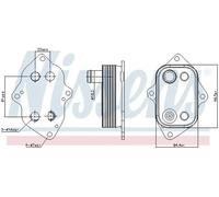 Enfriador de aceite, aceite de motor NISSENS 91103