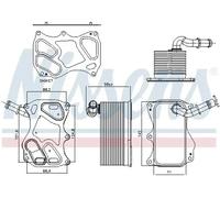 Radiador de aceite del motor rerigerado por agua 91270 NISSENS