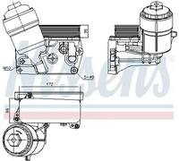 Radiador de aceite del motor rerigerado por agua 91310 NISSENS para VW TOUAREG