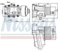 Radiador de aceite del motor rerigerado por agua 91315 NISSENS para AUDI A6 C7