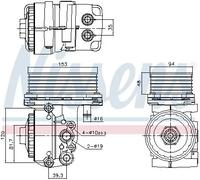 Radiador de aceite del motor rerigerado por agua 91327 NISSENS para FORD JAGUAR