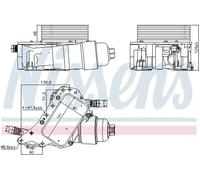 Radiador de aceite del motor rerigerado por agua 91339 NISSENS para NISSAN