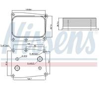 Radiador de aceite del motor rerigerado por agua 91377 NISSENS para HONDA