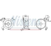 Radiador de aceite del motor rerigerado por agua 91379 NISSENS para LEXUS RX