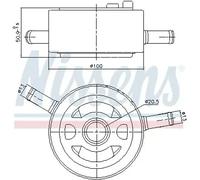 Radiador de aceite del motor rerigerado por agua 91435 NISSENS para NISSAN