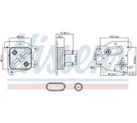 Radiador de aceite del motor rerigerado por agua 91436 NISSENS para NISSAN