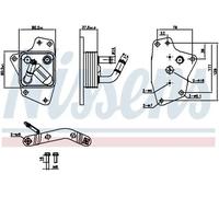 Radiador de aceite del motor rerigerado por agua 91444 NISSENS para LEXUS NX RX