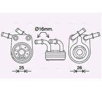 Radiador de aceite del motor rerigerado por agua FT3458 AVA QUALITY COOLING
