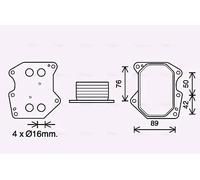 Radiador de aceite del motor rerigerado por agua PE3400 AVA QUALITY COOLING