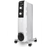Orbegozo RF 1000, Radiador eléctrico bajo consumo, 1000 W de potencia, 5 Elementos, termostato regulable, luces led, 2 niveles de potencia