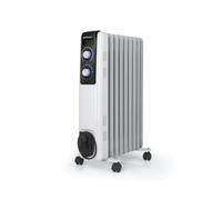 Orbegozo RF 2000, Radiador eléctrico bajo consumo, 2000 W, 3 potencias de calor, 9 elementos, termostato regulable, protección contra sobrecalentamiento, ruedas pivotantes, color blanco
