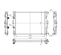 HART Enfriador de Agua Apto para Renault Scénic II Megane JM0/1 KM0/1 BM0/1