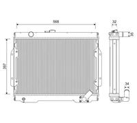 Radiador, refrigeración de motor VALEO 701262