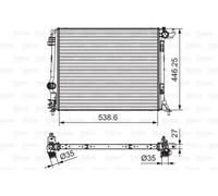 VALEO 701662 Radiador, refrigeración del motor
